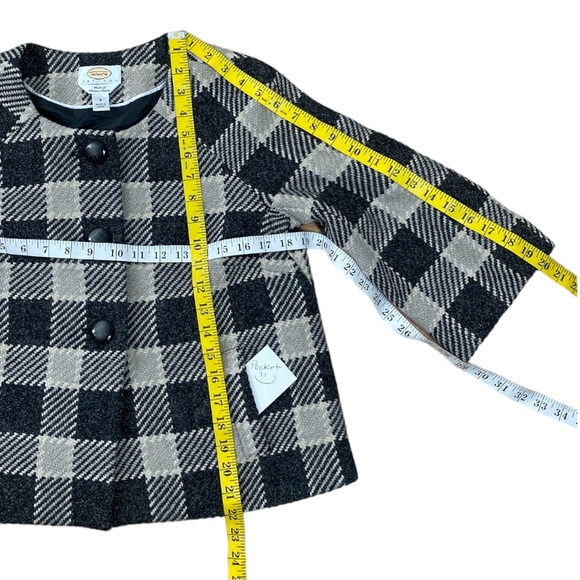 Talbots Skirt 2 Piece Suit Set Wool Blend Plaid Lined Blazer Sz 8 / Skirt Sz 10 - Picture 14 of 17